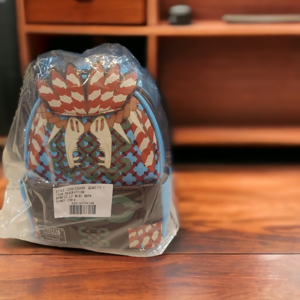 Disney Parks Marvel Loungefly Black Panther Wakanda Forever Mini Backpack NEW